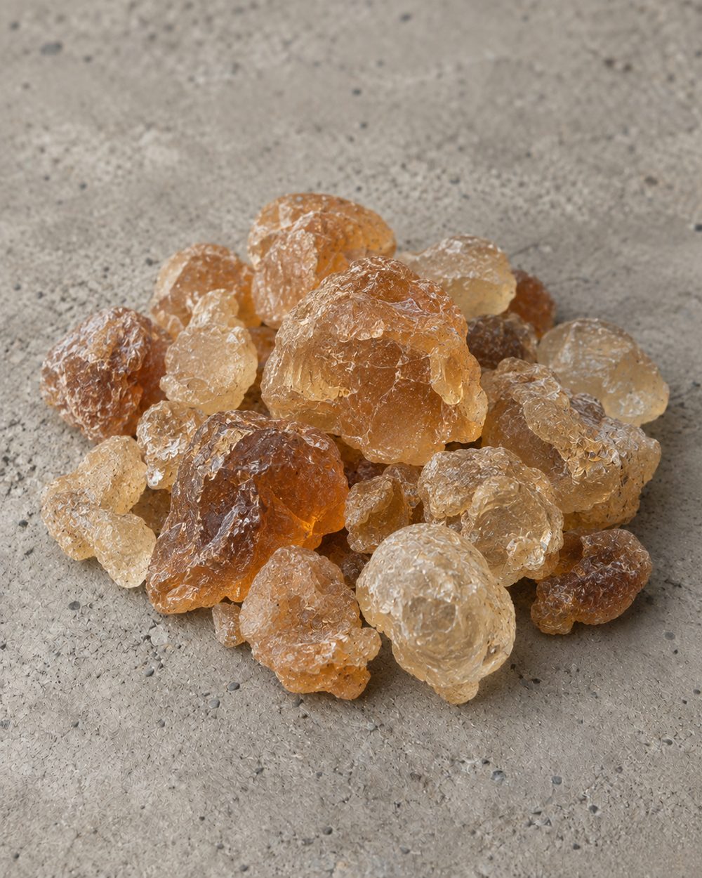 Gomme arabique brute en nodules